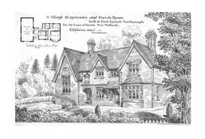 Ein Dorfausschank und Gemeinderaum gebaut in East Kennett, Marlborough, 1884 von Unbekannt