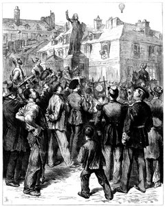 Ein Ballon aus Paris überquert Versailles, Deutsch-Französischer Krieg, 1870-1871 von Unbekannt