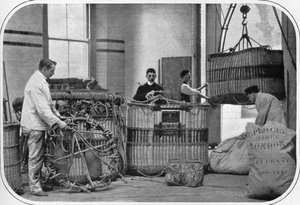 Eine Ecke einer Heißluftballonfabrik, London, um 1903