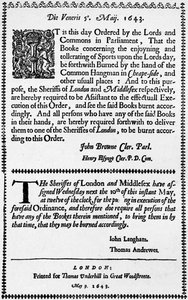 Faksimile des Befehls zur Verbrennung des Buches der Sportarten, 1643, 1903 von Unbekannt