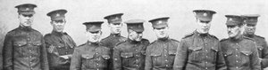 Eine Gruppe kanadischer Soldaten, 1914