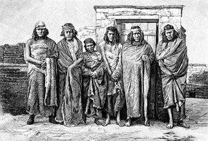 Eine Gruppe von Patagoniern, Argentinien, 1895 von Unbekannt