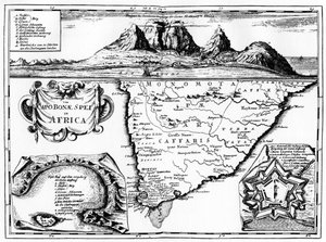 Eine Karte des Kaps der Guten Hoffnung, Südafrika, 1719