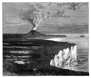 Ein Schildvulkan auf der Insel Réunion, Indischer Ozean von Unbekannt