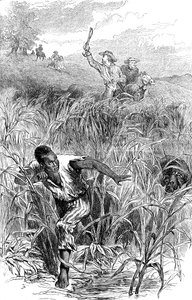Eine Sklavenjagd, USA, Mitte 19. Jahrhundert, ca. 1880