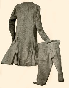 Ein Samtanzug, getragen von Robert Livingston von Clermont Manor, New York, um 1740, 1937 von Unbekannt