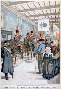Ein Besuch im Armeemuseum durch die Kriegsveteranen, 1903 von Unbekannt