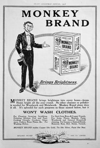 Werbung für Brookes Monkey Brand Seife, 1918