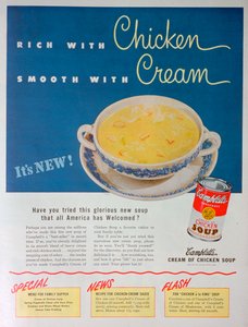 Werbung für Campbells Kondensierte Hühnercremesuppe, 1949 von Unbekannt