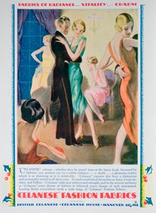 Werbung für Celanese Fashion Fabrics, 1928