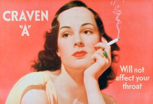Werbung für Craven A Zigaretten, 1939