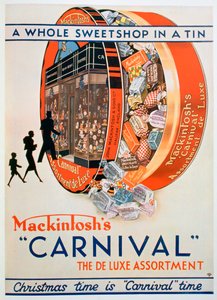 Werbung für Mackintoshs Karneval-Toffee-Sortimente, 1930 von Unbekannt