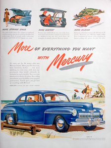 Werbung für Mercury-Autos, 1946