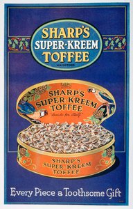 Werbung für Sharps Super-Kreem Toffee, 1928