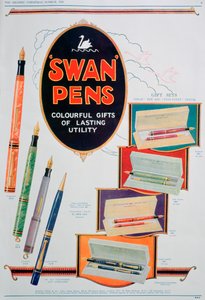 Werbung für Swan-Füller, 1928