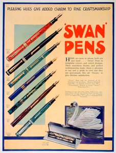 Werbung für Swan-Füller, 1931