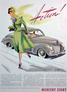 Werbung für den Mercury Eight Motorwagen, 1939
