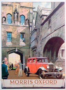 Werbung für das Morris Oxford Auto, 1930