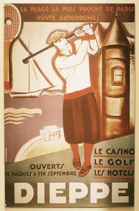 Werbung für Golfresort in Dieppe