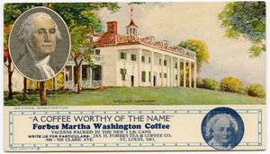 Werbekarte für Forbes Martha Washington Kaffee von Unbekannt
