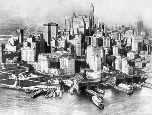 Luftaufnahme von Lower New York, USA, 1926