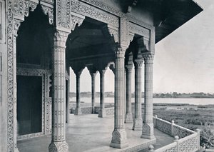 Agra. Balkon des Jasmin-Turms, ca. 1910