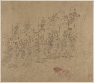 Album von daoistischen und buddhistischen Themen: Prozession daoistischer Gottheiten: Blatt 5, 1200er