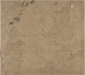 Album mit daoistischen und buddhistischen Themen: Suche den Berg: Blatt 44