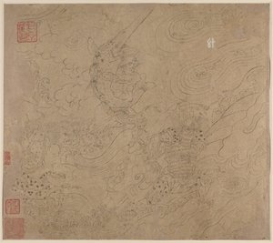 Album mit daoistischen und buddhistischen Themen: Suche den Berg (Blatt 50)