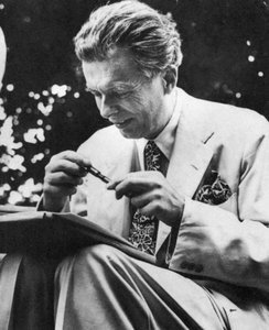 Aldous Leonard Huxley 1894-1963, englischer Essayist und Romanautor, um 1950er Jahre
