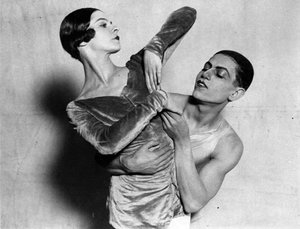 Alice Nikitina und Serge Lifar, russische Balletttänzer, 1924