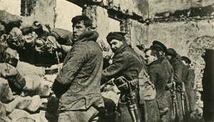 Alliierte Soldaten in Flandern, Erster Weltkrieg, 1915, um 1920 von Unbekannt