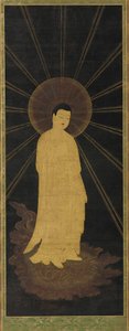 Amitabha Amida begrüßt Seelen im Paradies, Muromachi-Periode, 14.-15. Jahrhundert