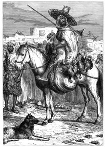 Ein arabischer Händler in Tlemcen, Algerien, ca. 1890