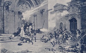 Eine Episode der Belagerung von Saragossa, ca. 1808-1809, 1896 von Unbekannt