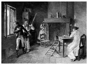 Ein Vorfall im Weißen Terror, 1815, 1895 von Unbekannt