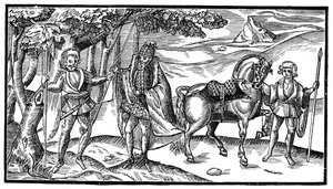 Ein irischer Häuptling und seine Begleiter, 1581