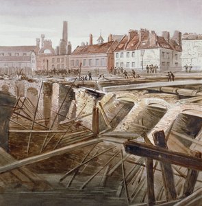 Ein Unfall in der Nähe von Coppice Row, Farringdon Street, City of London, 1862 von Unbekannt