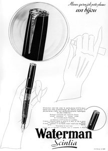 Eine Werbung für Waterman-Füller, 1938