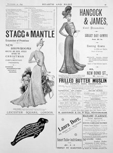 Eine Werbeseite in Hearth and Home, 30. November 1899