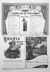 Eine Werbeseite in den Illustrated London News, Weihnachten, 1905 von Unbekannt