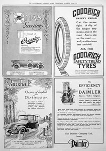 Eine Werbeseite in den Illustrated London News, Weihnachten, 1916