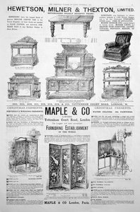Eine Werbeseite in der Zeitschrift Ladys Pictorial zu Weihnachten 1891
