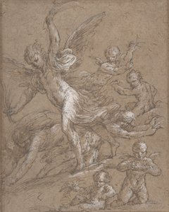 Engel und Putti von Unbekannt