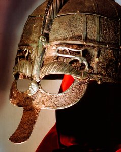 Angelsächsischer Helm aus dem Sutton Hoo Schatz, 7. Jahrhundert