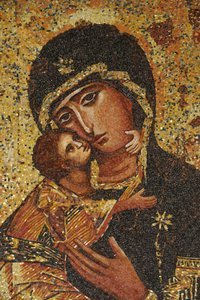 Verkündigungsbasilika: Griechische Jungfrau, Nazareth, Israel