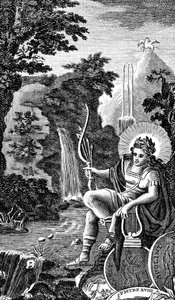 Apollo, antiker griechischer Gott der Musik, Poesie, Bogenschießen, Prophezeiung und Heilung, 1798 von Unbekannt