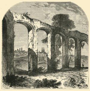 Aquädukt in Poitiers, ehemals die Hauptstadt der Pictones, 1890 von Unbekannt