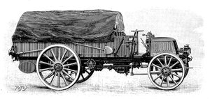 Armeelastwagen von Daimler, mit 4-Zylinder-12-PS-Motor von Unbekannt