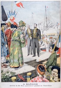 Ankunft in Saigon von Paul Beau, Generalgouverneur von Indochina, 1902 von Unbekannt